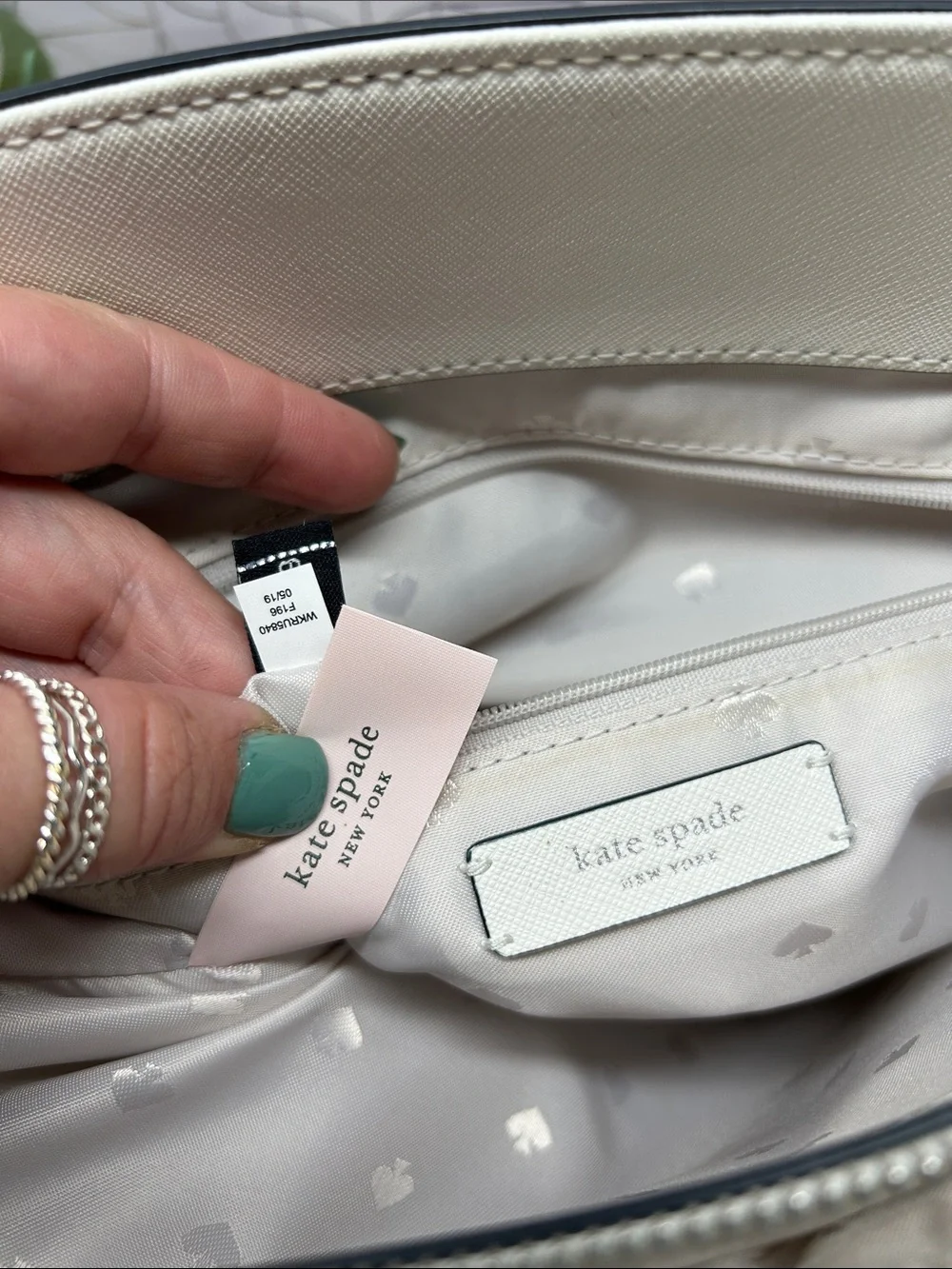 Kate Spade purple  color block tote bag